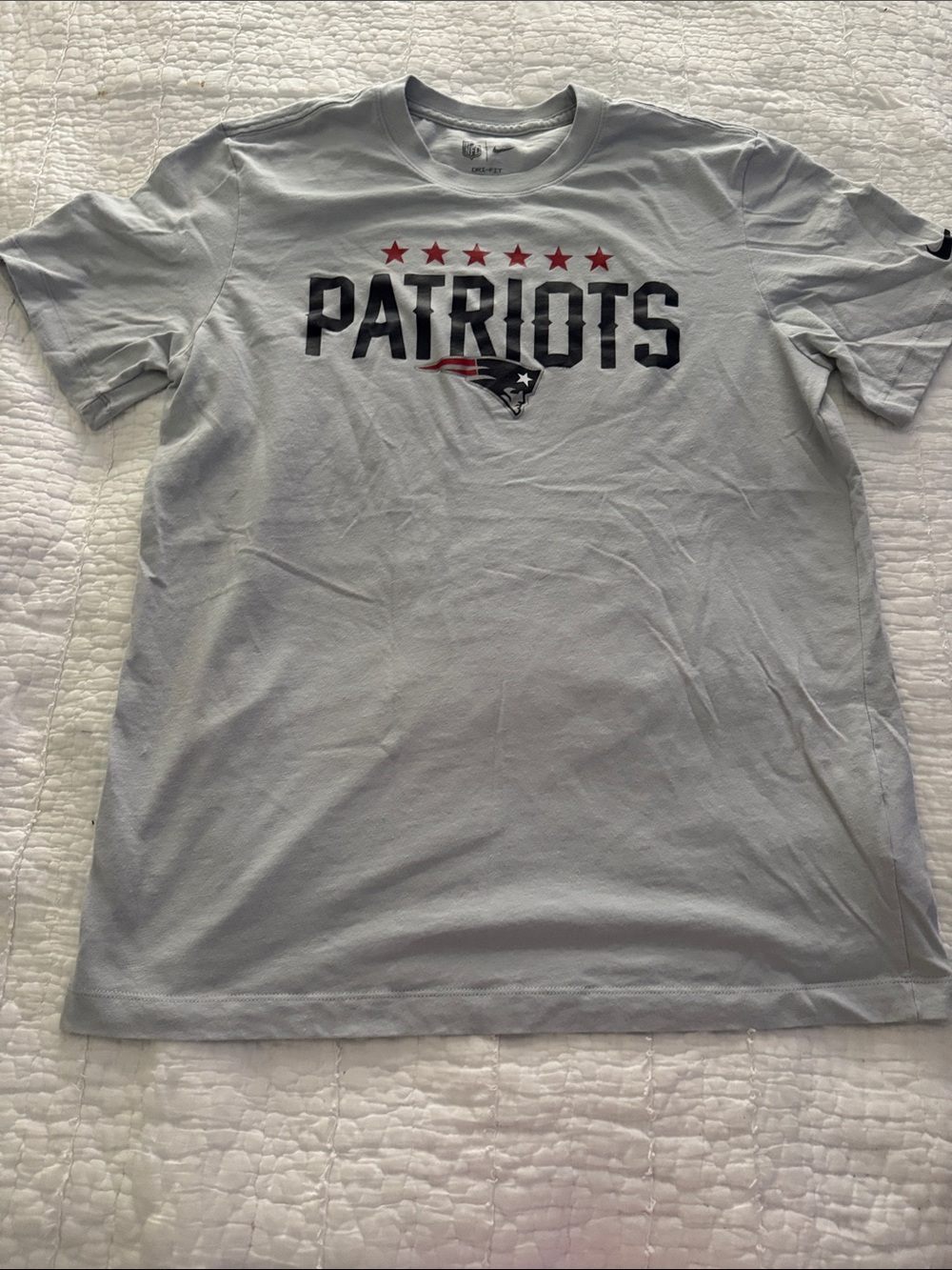 NFL White Graphic Dri-FIT Tee with Red Stars